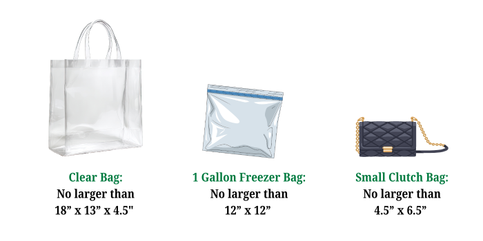 Jim & Linda Lee Performing Arts Center Approved Bags