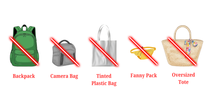 Jim & Linda Lee Performing Arts Center Prohibited Bags